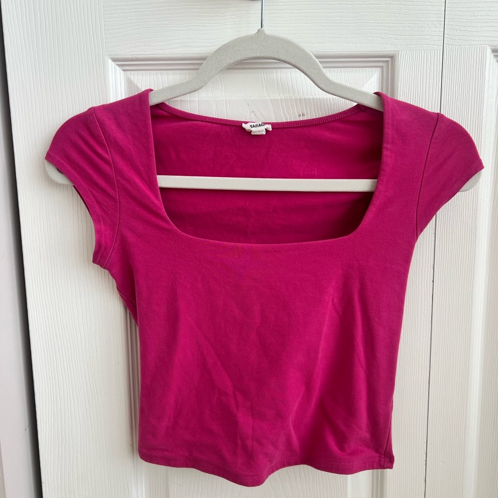 Garage Magenta Crop Top
